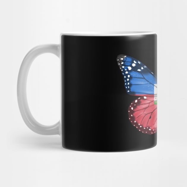 Haitian Flag  Butterfly - Gift for Haitian From Haiti by Country Flags